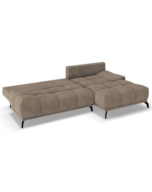 Canapé d'angle Droit Convertible avec Coffre Cirrus 5 Places cappuccino - 290x182x90 cm